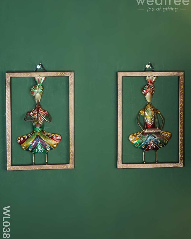 Punjabi Musicians - 3 Set Frame Wl0389 Metal Decor Hanging