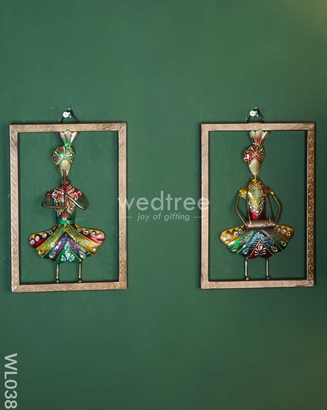 Punjabi Musicians - 3 Set Frame Wl0389 Metal Decor Hanging