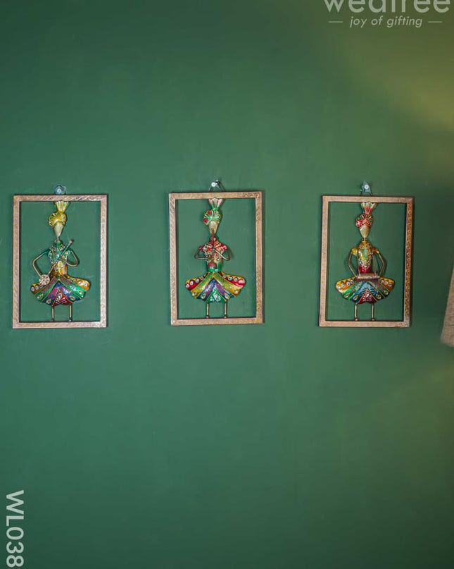 Punjabi Musicians - 3 Set Frame Wl0389 Metal Decor Hanging