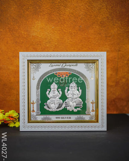 Pure Silver Designer Frame - Wl4027 Ganesha-Lakshmi German Photo