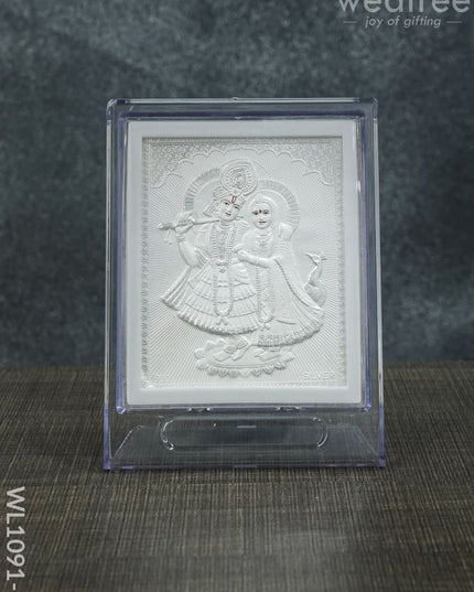 Silver Photoframe With Stand 6.5Inches - Wl1091 Radhekrishna German Photo Frame