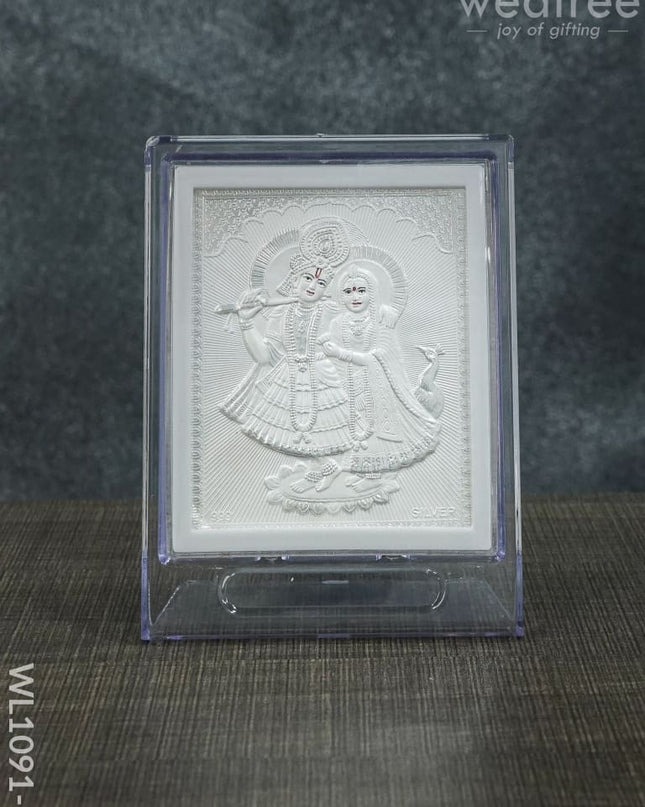 Silver Photoframe With Stand 6.5Inches - Wl1091 Radhekrishna German Photo Frame