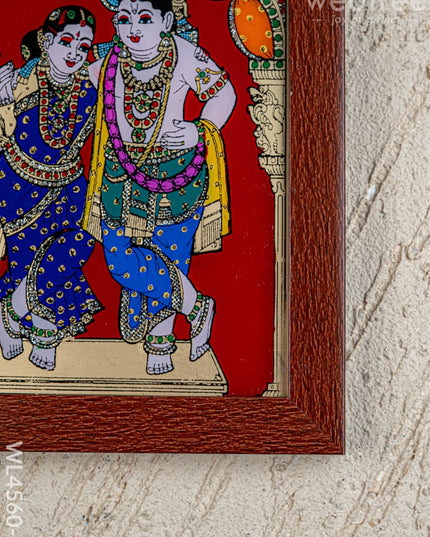 Radha Krishna Glass Reverse Painting Frame - 8 x 6 inch - WL4560-4 - Frames