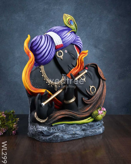 Radha Krishna Idol With Flute - Wl2993 Showpieces