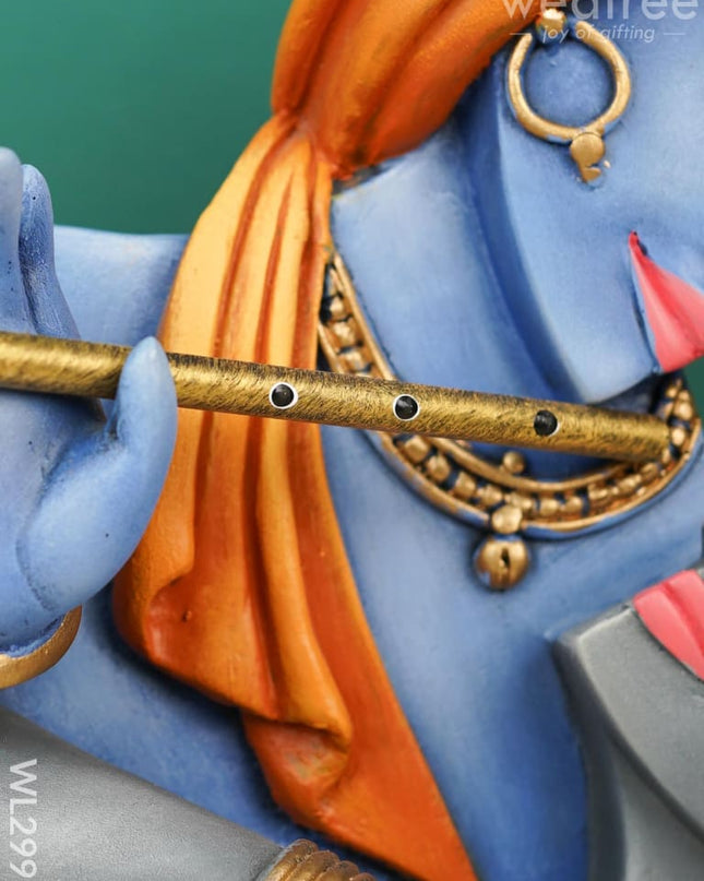 Radha Krishna Idol With Flute - Wl2993 Showpieces