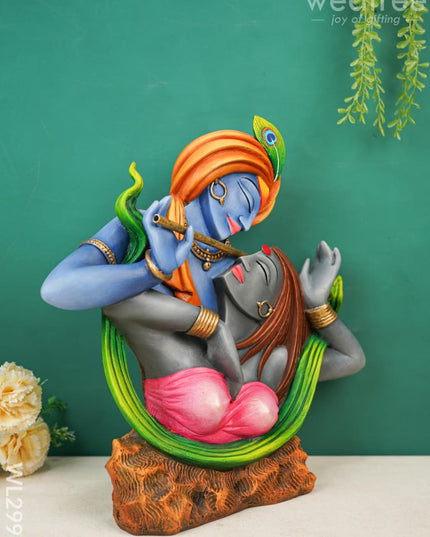 Radha Krishna Idol With Flute - Wl2993 Showpieces