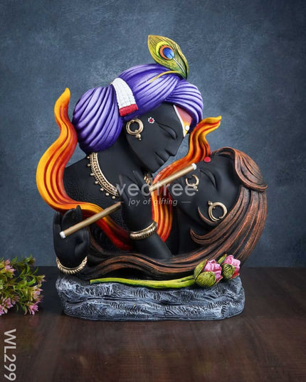 Radha Krishna Idol With Flute - Wl2993 Showpieces