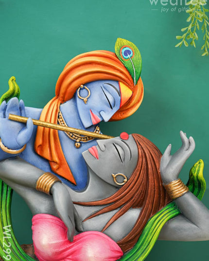 Radha Krishna Idol With Flute - Wl2993 Showpieces