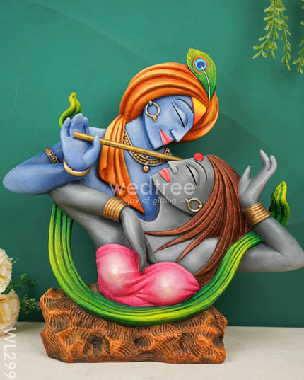 Radha Krishna Idol With Flute - Wl2993 Showpieces
