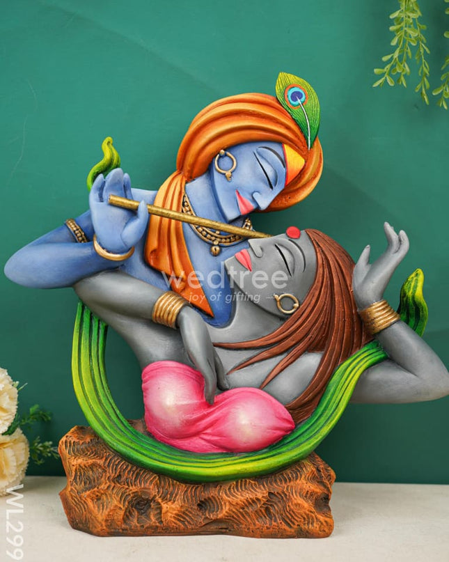 Radha Krishna Idol With Flute - Wl2993 Showpieces