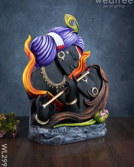 Radha Krishna Idol With Flute - Wl2993 Showpieces