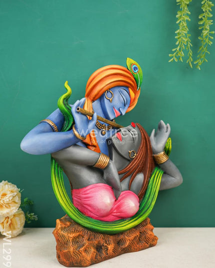 Radha Krishna Idol With Flute - Wl2993 Showpieces