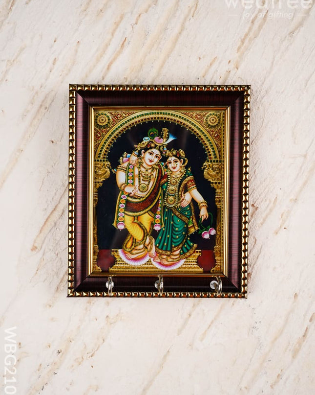 Radha Krishna Printed Key Hanger - WBG2108 - Frame Key Hangers