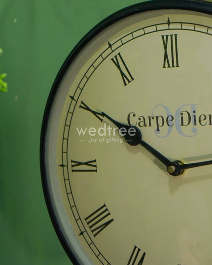 Railway Clocks - Brass Antique With Floral Design Wl0201 Wall Clocks