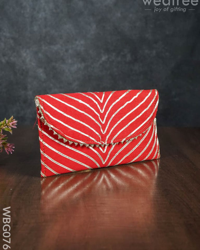 Rajasthani Zari Border Purse - Wbg0760 Clutches & Purses