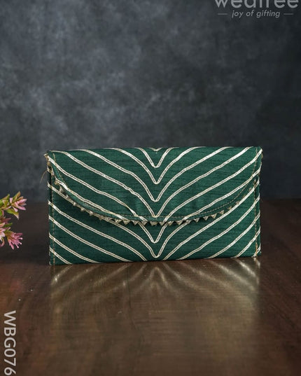Rajasthani Zari Border Purse - Wbg0760 Clutches & Purses
