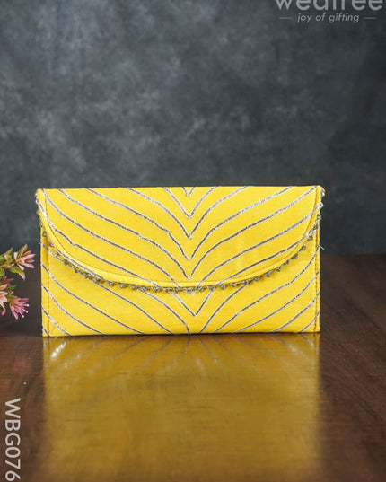 Rajasthani Zari Border Purse - Wbg0760 Clutches & Purses