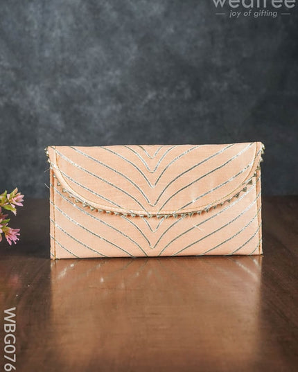 Rajasthani Zari Border Purse - Wbg0760 Clutches & Purses