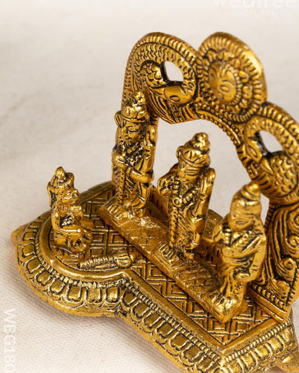 Ram Darbar Idol - 4 inch - WBG1802 - White Metal Figurine - RG
