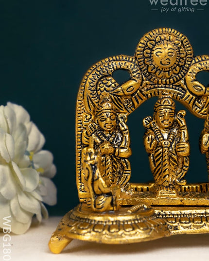 Ram Darbar Idol - 4 inch - WBG1802 - White Metal Figurine - RG
