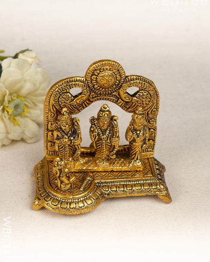 Ram Darbar Idol - 4 inch - WBG1802 - White Metal Figurine - RG