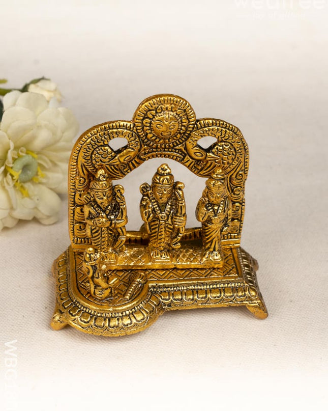 Ram Darbar Idol - 4 inch - WBG1802 - White Metal Figurine - RG