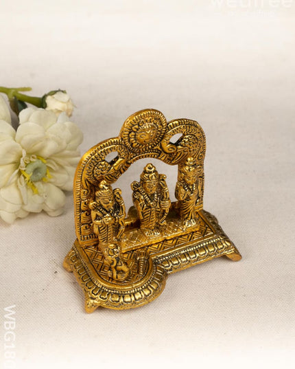 Ram Darbar Idol - 4 inch - WBG1802 - White Metal Figurine - RG