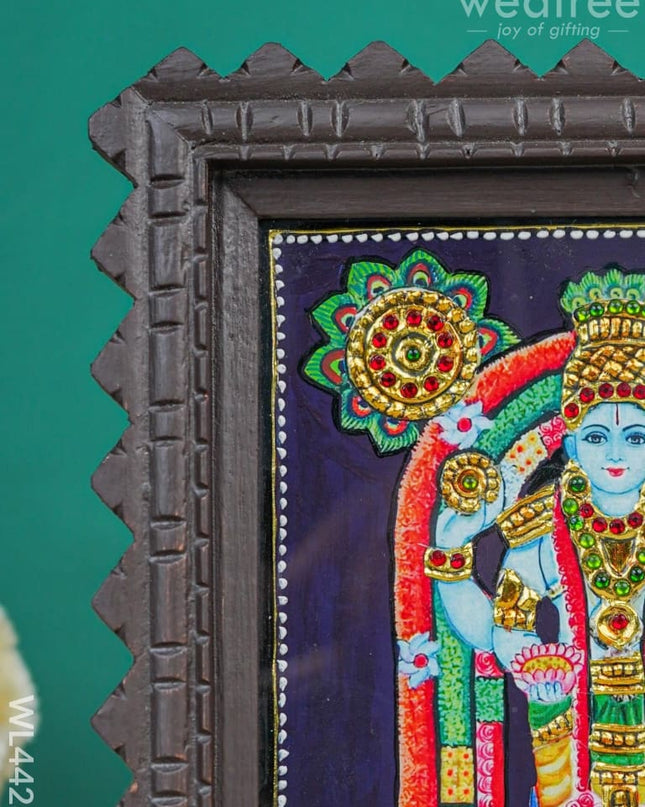 Ramar Photo Frame With Tanjore Art Work - Flat (Gold Foil) 8 X 6 Inch Wl4423 Painting