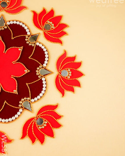Rangoli - Flower - Lotus - Set of 8 - WL5874 - Rangoli
