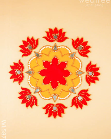 Rangoli - Flower - Lotus - Set of 8 - WL5874 - Rangoli