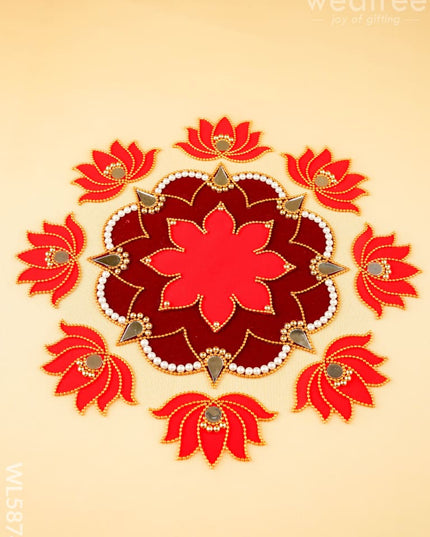 Rangoli - Flower - Lotus - Set of 8 - WL5874 - Rangoli