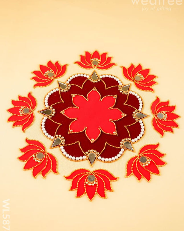 Rangoli - Flower - Lotus - Set of 8 - WL5874 - Rangoli