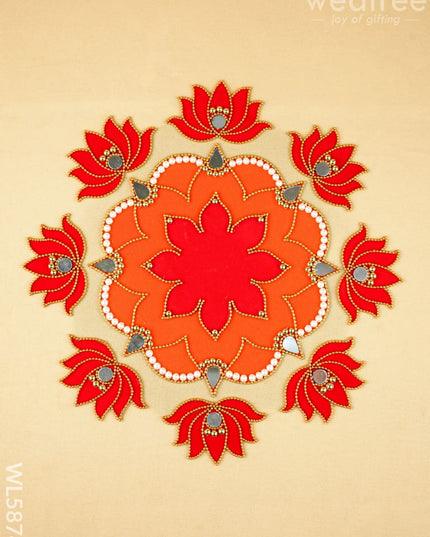 Rangoli - Flower - Lotus - Set of 8 - WL5874 - Rangoli