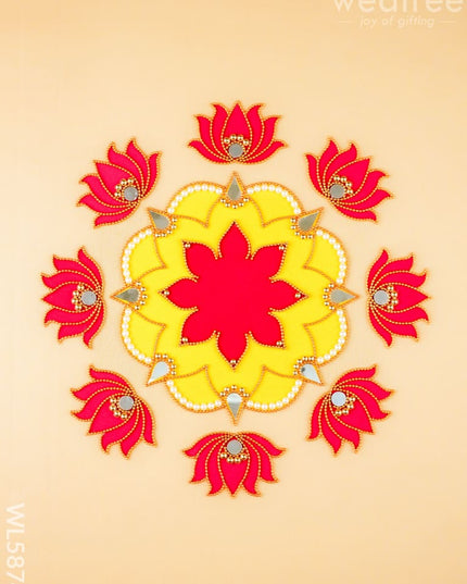 Rangoli - Flower - Lotus - Set of 8 - WL5874 - Rangoli