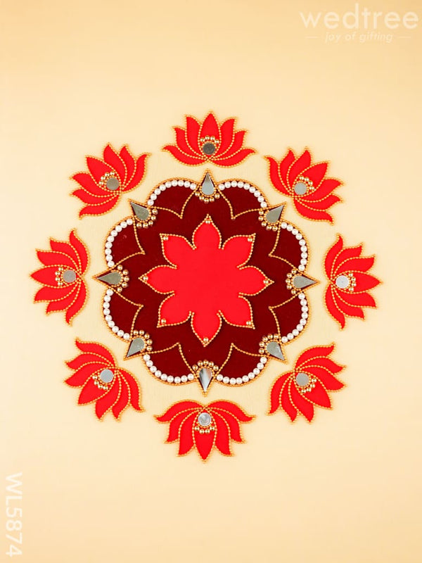 Rangoli - Flower - Lotus - Set of 8 - WL5874 - Rangoli