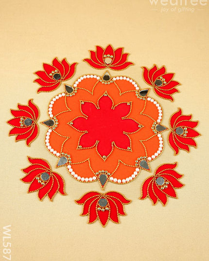 Rangoli - Flower - Lotus - Set of 8 - WL5874 - Rangoli