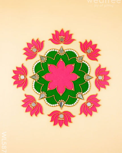 Rangoli - Flower - Lotus - Set of 8 - WL5874 - Rangoli