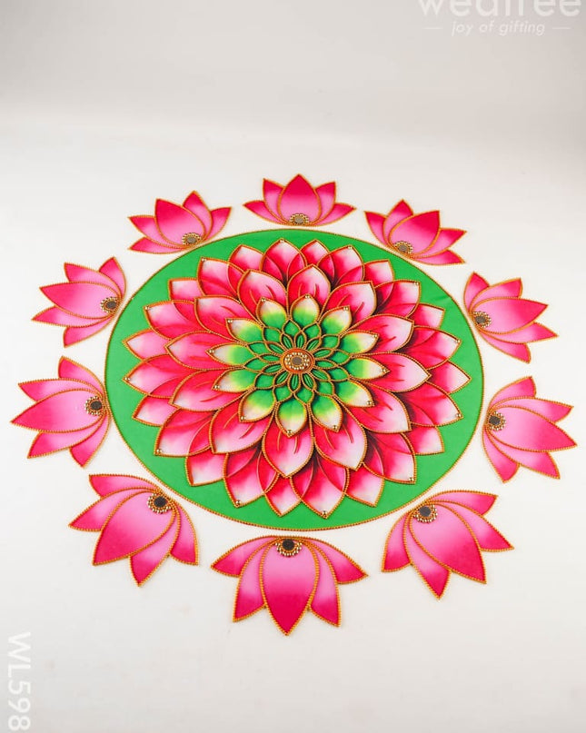 Rangoli: Flower - Set of 10 Lotus Petals - WL5982 - Rangoli