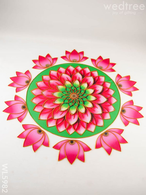 Rangoli: Flower - Set of 10 Lotus Petals - WL5982 - Rangoli