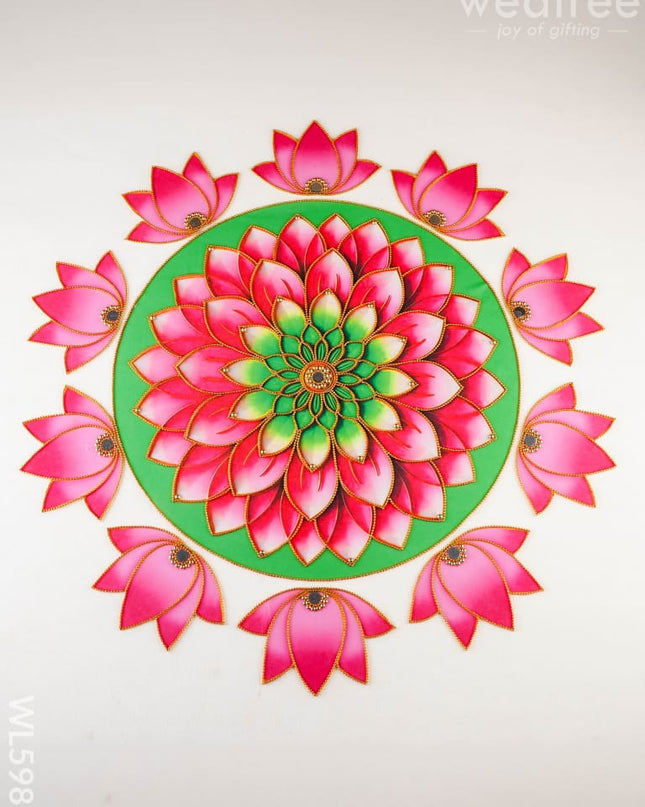 Rangoli: Flower - Set of 10 Lotus Petals - WL5982 - Rangoli