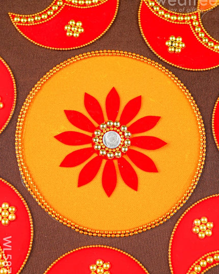 Rangoli - Flower - Set of 6 Diya - WL5873 - Rangoli