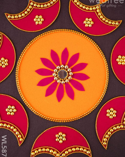 Rangoli - Flower - Set of 6 Diya - WL5873 - Rangoli