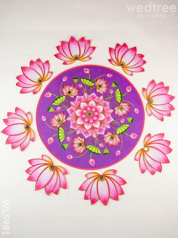 Rangoli: Flower - Set of 8 Lotus Petals - WL5981 - Rangoli