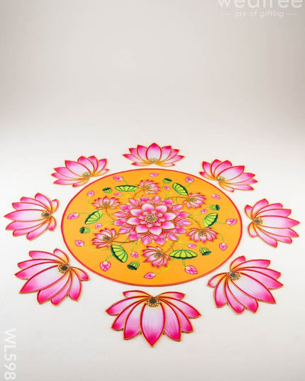Rangoli: Flower - Set of 8 Lotus Petals - WL5981 - Rangoli