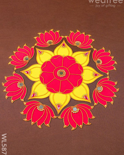 Rangoli - Flower - Set of 8 Lotus - WL5875 - Rangoli