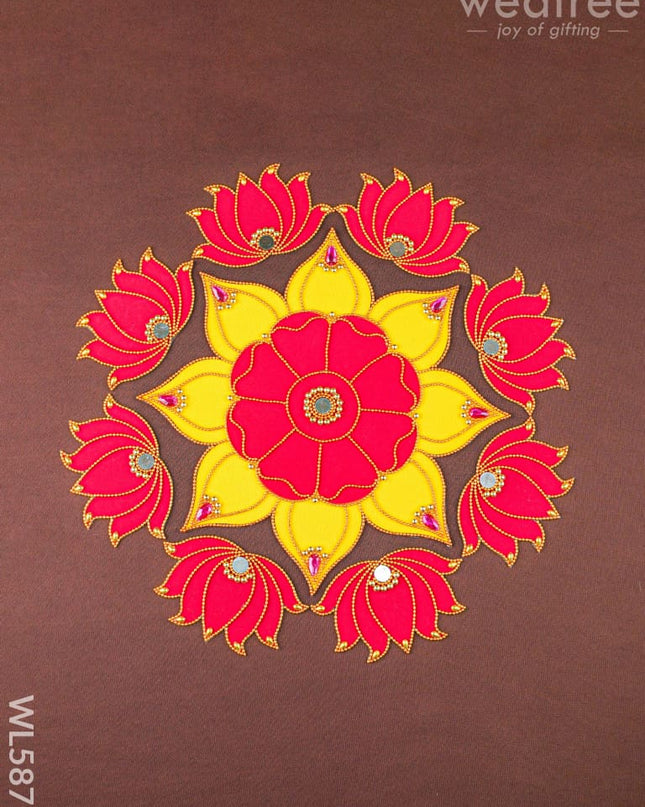 Rangoli - Flower - Set of 8 Lotus - WL5875 - Rangoli