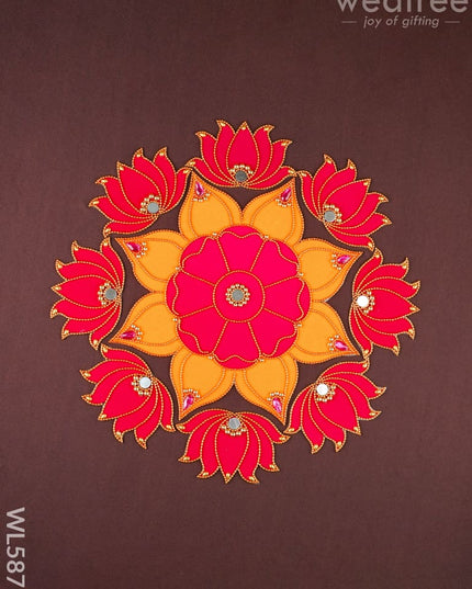 Rangoli - Flower - Set of 8 Lotus - WL5875 - Rangoli