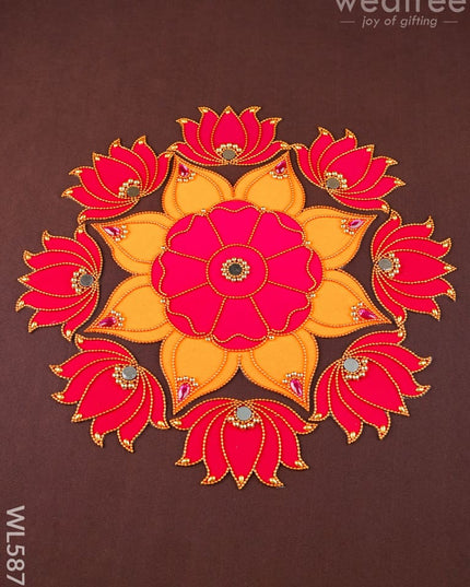 Rangoli - Flower - Set of 8 Lotus - WL5875 - Rangoli
