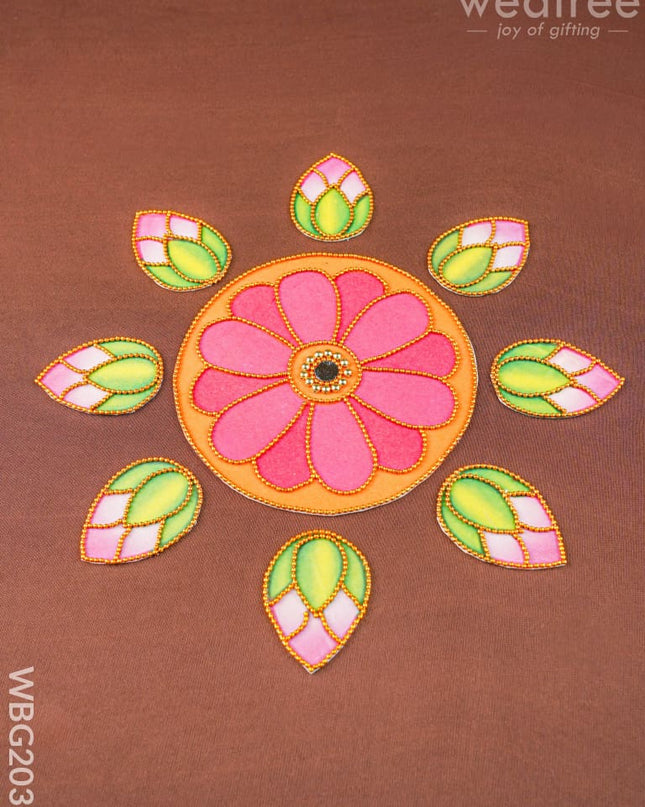 Rangoli - Flower with Set of 8 Buds - WBG2033 - Divine Gifts RG