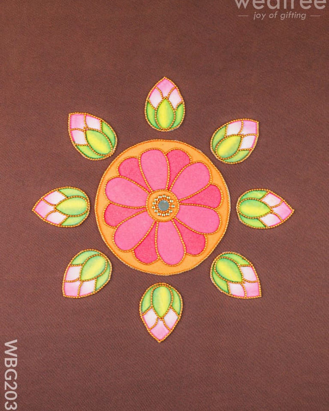 Rangoli - Flower with Set of 8 Buds - WBG2033 - Divine Gifts RG